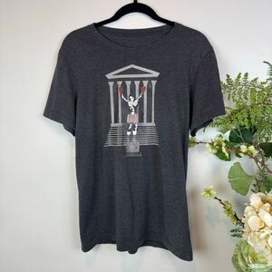 Rocky Philadelphia Boxing Graphic Tee Dark Charcoal Gray Short Sleeve Crewneck T